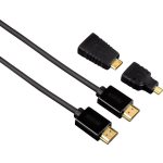 Hama HDMI-kabel + 2 HDMI-adapters 1.5 m (54561)