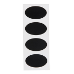 Securit 8x Krijtbord Stickers Ovaal 8 Cm - Zwart