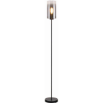 Freelight Vloerlamp Ventotto H 165 Cm Ø 15 Cm Rook Glas - Zwart