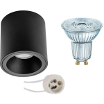 Osram - Opbouwspot Set - Parathom Par16 940 36d - Pragmi Cliron Pro - Gu10 Fitting - Dimbaar - Opbouw Rond - Mat - - Zwart