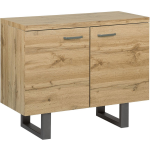 Beliani Timber Sideboard Mdf 42 X 94 Cm - Marrón