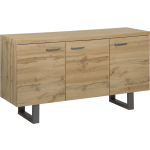 Beliani Timber Sideboard Mdf 42 X 140 Cm - Bruin