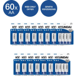 Hyundai - Super Alkaline Aa Batterijen - 60 Stuks