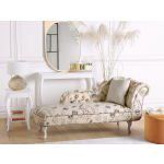 Beliani Nimes Chaise Longue Polyester 61 X 170 Cm - Beige