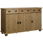 Vidaxl Dressoir 134x39x79,5 Cm Massief Grenenhout - Marrón