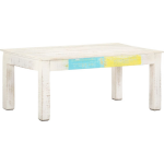 Vidaxl Salontafel 110x60x45 Cm Massief Mangohout - Blanco