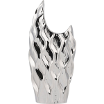 Beliani Haluza Decoratieve Vaas Keramiek 35 X 17 Cm - Silver