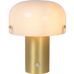 Lucide Timon Tafellamp E14/25w 21cm Matt/opaal - Goud