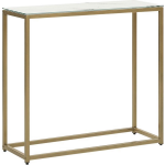 Beliani Delano Kaptafel Veiligheidsglas 30 X 80 Cm - Wit