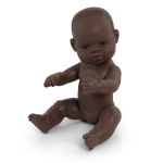 Miniland Babypop Afrikaans Meisje 32 Cm - Bruin