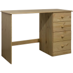 Vidaxl Bureau Met 4 Lades 110x50x74 Cm Massief Grenenhout - Bruin