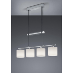 TRIO Hanglamp Garda 77-150 Cm 4 X E14 Staal 28 Watt - Blanco