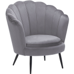 Beliani Lovikka Fauteuil Fluweel 77 X 79 - Grijs