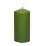 Trend Candles 1x Olijfe Cilinderkaarsen/stompkaarsen 5 X 10 Cm 23 Branduren - Geurloze Kaarsen Olijf - Woondecoraties - Groen