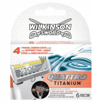 Wilkinson Navulmesjes Quattro Diamond - 6 Stuks - Titanium