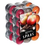 Spaas 48x Geurtheelichtjes Apple Cinnamon 4,5 Branduren - Geurkaarsen Appel/kaneel Geur - Waxinelichtjes