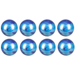 Don Juan Knikkers 8x Blue Jay Mega Knikkers 42 Mm - Grotee Knikkers In Netje - Buitenspeelgoed - Blauw