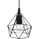 Metaaldraad Hanglamp - Ø 19 X H 22 Cm - - Negro