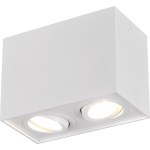 BES LED Led Plafondspot - Trion Bisqy - Gu10 Fitting - 2-lichts - Rechthoek - Mat - Aluminium - Wit