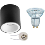 Osram - Opbouwspot Set - Parathom Par16 940 36d - Pragmi Cliron Pro - Gu10 Fitting - Dimbaar - Opbouw Rond - Mat - Zwart