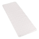 te Anti-slip Badmat 35 X 97 Cm Rechthoekig - Badkuip Mat - Grip Mat Voor In Douche Of Bad - Wit