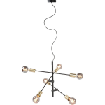 Highlight Hanglamp Sticks 6 Lichts Ø 70 Cm Goud - Zwart