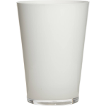 Bellatio Design Luxete Conische Stijlvolle Vaas/vazen Van Glas 30 X 22 Cm - Bloemen/boeketten Vaas Voor Binnen Gebruik - Wit