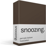 Snoozing - Hoeslaken -70x200 - Percale Katoen - - Bruin