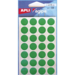 Agipa Ronde Etiketten In Etui Diameter 15 Mm,, 168 Stuks, 28 Per Blad - Groen
