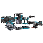 Makita DK0128G601 | Combiset | 40 V Max | 4,0 Ah | TD001G | DF001G | JR001G | GA005 | | HR002GZ05 | HS003G | in tas