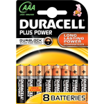 Duracell Plus Power Aaa Alkaline Batterijen - 8 Stuks - Zwart