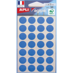 Agipa Ronde Etiketten In Etui Diameter 15 Mm,, 168 Stuks, 28 Per Blad - Blauw