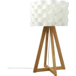 Bamboe Tafellamp - E14 - 40 W - H. 55 Cm - - Blanco