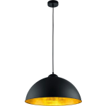 BES LED Led Hanglamp - Trion Romy - E27 Fitting - Rond - Mat Aluminium - Zwart