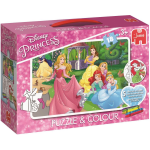 Jumbo Kleurplaatpuzzel Disney Princess 23-delig