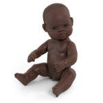 Miniland Babypop Afrikaans Jongen 32 Cm - Bruin