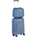 Carry On SkyhopperHandbagageEnBeautycase-55cmTsaTrolley -Make-upKoffer- - Blauw