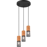 BES LED Led Hanglamp - Trion Yosh - E27 Fitting - 3-lichts - Rond - Mat - Aluminium - Zwart