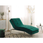 Beliani Loiret Chaise Longue Fluweel 76 X 179 Cm - Verde