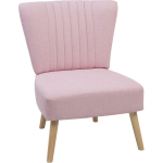 Beliani Vaasa Fauteuil Polyester 60 X 61 Cm - Roze