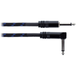 Cordial EI3PR-TWEED-BL Elements jack kabel 6.3 TS recht-haaks 3m tweed blauw