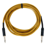 Cordial EI5PP-TWEED-YE Elements instrumentkabel 6.3 TS jack recht 5m tweed geel