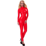 Guilty Pleasure GP Datex Catsuit Met Rits - - Rood