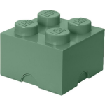 Lego Brick 4 Opbergbox - Zand - Groen