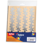 Agipa Metallic Stickers, Blister Met 128 Stuks, En Zilver, Ster 35 Mm - Goud