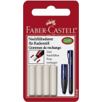 Faber Castell Navulgum Faber-castell Voor Gumstift 184400, 4 Stuks Op Blister - Wit