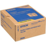 Epson AL-C9300N Double Pack Toner Cartridge Yellow 7.5kx2 - Geel