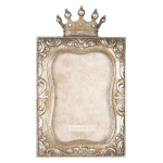 Clayre & Eef Fotolijst 14*1*24 Cm / 10*15 Cmkleurig Kunststof Rechthoekig Kroon 2f0598 - Goud