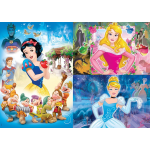 Clementoni Disney Princess Legpuzzel 3 Puzzels 48 Stukjes