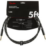 Fender Deluxe Cables instrumentkabel 1.5 m zwart tweed
